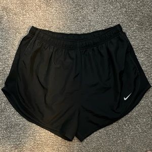 Black Nike dri-fit shorts with built in underwear bottoms